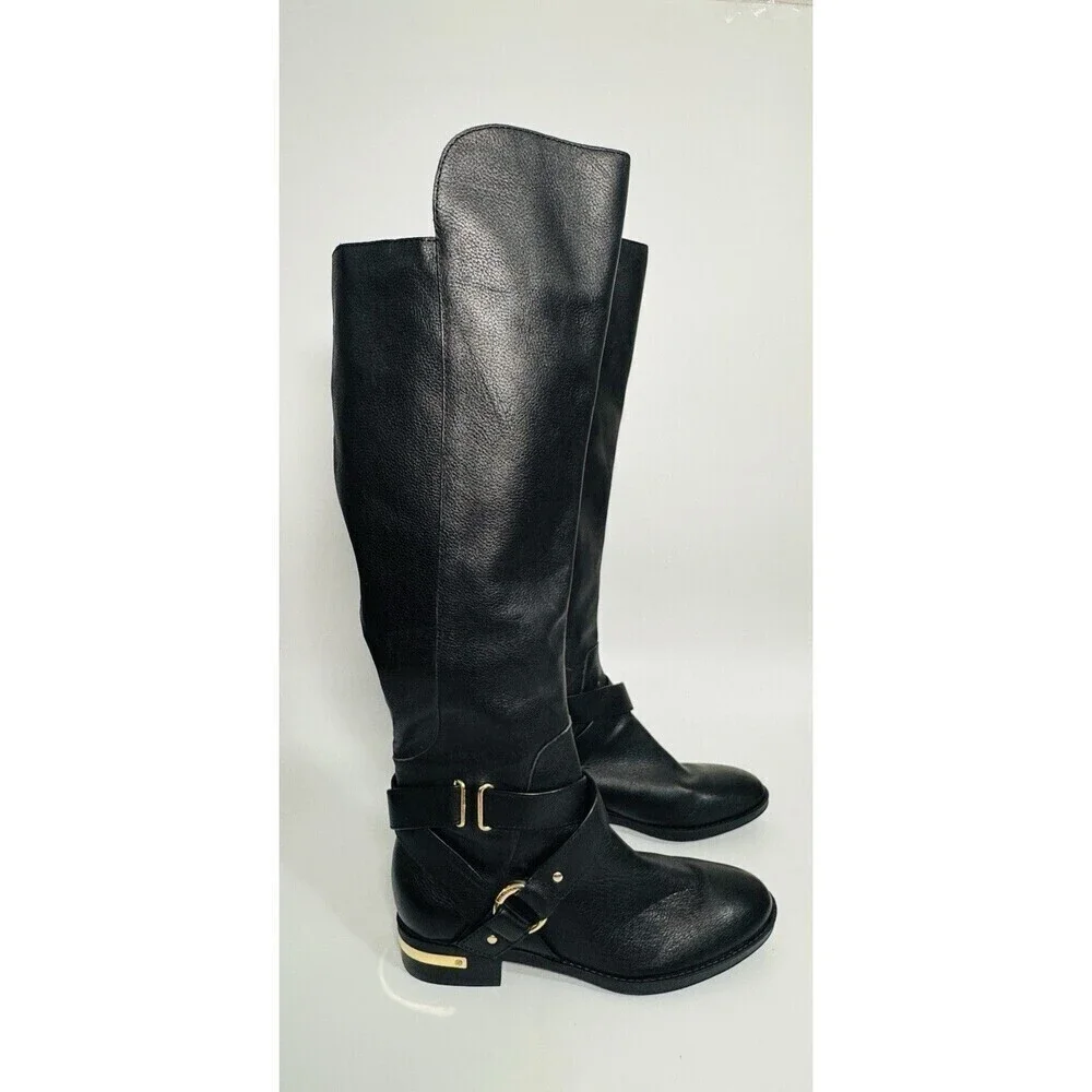 Vince Camuto Womens Preshent Over-The-Knee Riding Boots Size 6.5 Leather  NWOB